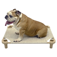 4 Legs 4 Pets  30" x 30" x 5" Small Premium Tweed Square Elevated Dog Bed Cot