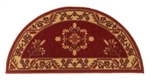 Minuteman Jardin Half Round Rug, Vermillion