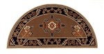 Minuteman Jardin Half Round Rug, Cocoa