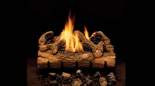 Monessen Vented or Vent Free Gas Log Set Charred Hickory