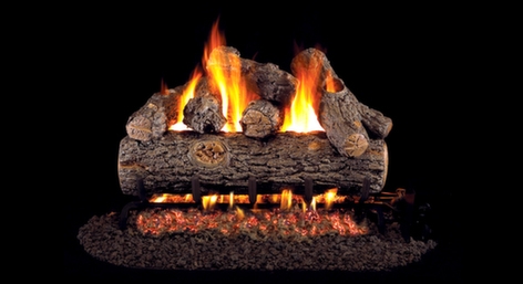 Peterson Real Fyre Vented Gas Log Set Golden Oak Designer Plus