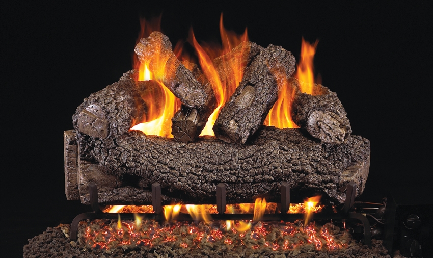 Peterson Real Fyre Outdoor Gas Log Set Forest Oak