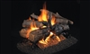 Peterson Real Fyre Outdoor See-Through Gas Log Set Charred American Oak