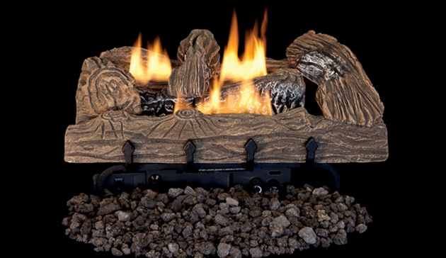 Superior Vent Free Gas Log Set Townsend Bark (LVD-TB)