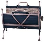 Uniflame Antique Copper Log Rack with Canvas Carrier