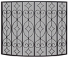 Uniflame Black Curved Ornate Fireplace Screen