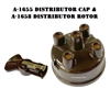 A-1655 GPW-12106 DISTRIBUTOR CAP  WWII A-1658 GPW-12200 DISTRIBUTOR ROTOR BROWN JEEP GPA