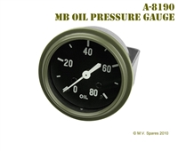 MILITARY WWII JEEP MB GPW GAUGE ï¿½ OIL PRESSURE ï¿½ WILLYS MB A-8190