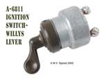 MILITARY WWII JEEP MB GPW IGNITION SWITCH - WILLYS LEVER A-6811  ARMY JEEP PARTS
