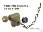 MILITARY WWII JEEP MB GPW LOCK - SPARE WHEEL C/W NUT - JEEP A-1319