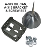 MILITARY WWII JEEP MB GPW A-379 OIL CAN,  A-313 OIL CAN BRACKET, MVK-2012 OIL CAN BRACKET SCREW SET  www.mvspares.com  ARMY JEEP PARTS