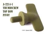 MILITARY WWII JEEP MB GPW THUMB SCREW TOP BOW PIVOT - 5/16\" THREAD A-2214-1