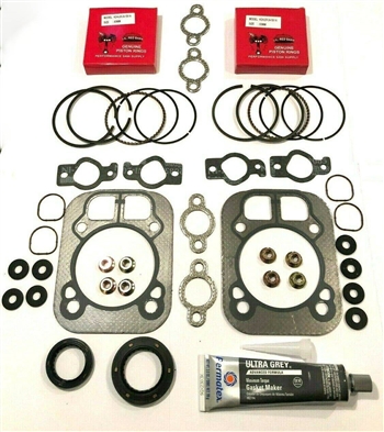 OVERHAUL KIT FITS KOHLER, PISTON RINGS 1.2MM GASKETS & SEALS CV25, CV27, CH25