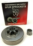 SOLO 662, 667 PRO SPUR SPROCKET 3/8" PITCH, 7 TOOTH DRIVE FREE NEEDLE BEARING