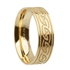 14k Yellow Gold Wide Celtic Weaves Wedding Ring 7.2mm