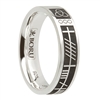 Sterling Silver Ogham Celtic Wedding Ring 5.2mm