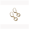 14k Yellow Gold Drop Celtic Claddagh Earrings