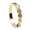 14k Yellow Gold Diamond Eternity Celtic Engagement Ring