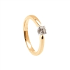 18k Yellow Gold Diamond Contempoary Engagement Ring