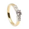 14k Yellow Gold Diamond 0.35cts Le Cheile Celtic Engagement Ring