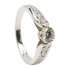 14k White Gold Diamond 0.50cts Trinity Knot Celtic Engagement Ring