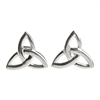 14k White Gold Trinity Knot Celtic Stud Earrings