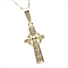 14k Yellow Gold Mini Duleek Celtic Cross 20mm