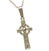 14k White Gold Mini Duleek Celtic Cross 20mm