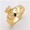 10k Yellow Gold Ladies Medium Claddagh Ring 11mm