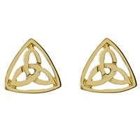 10k Yellow Gold Small Trinity Knot Celtic Stud Earrings