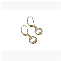 10k Yellow Gold Drop Celtic Claddagh Earrings