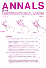 Annals of the Missouri Botanical Garden 69(3): Biological Studies in Central America, 28th Annual Systematics Symposium and Plant Geographical Results of Changing Cenozoic Barriers