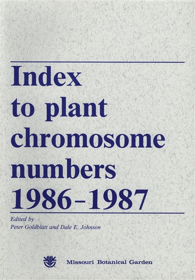 Index to Plant Chromosome Numbers, 1986-1987