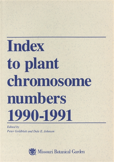 Index to Plant Chromosome Numbers, 1990-1991