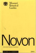 NOVON 11(4), A Journal for Botanical Nomenclature