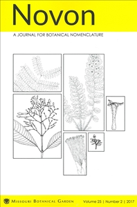Novon 25 (2), A Journal for Botanical Nomenclature