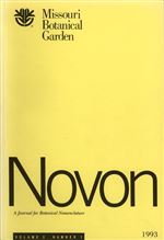 NOVON 03(1), A Journal for Botanical Nomenclature
