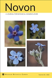 Novon, A Journal for Botanical Nomenclature, Volume 30
