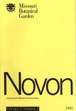 NOVON 05(2), A Journal for Botanical Nomenclature