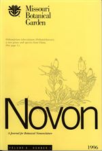 NOVON 06(1), A Journal for Botanical Nomenclature