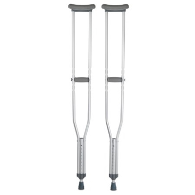 Underarm Crutches McKesson Aluminum Frame Tall Adult 350 lbs. Weight Capacity