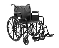 McKesson Standard 20-inch Wheelchair with Swing away Footrests and Detachable Desk Arms