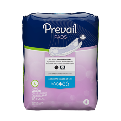 Prevail Bladder Control Pad Moderate Long