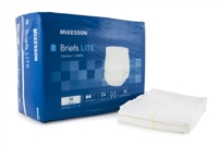 Adult Incontinent Brief McKesson Lite Tab Closure Medium Bag of 24