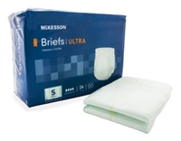 Adult Incontinent Brief McKesson Ultra Tab Closure Small Bag of 24