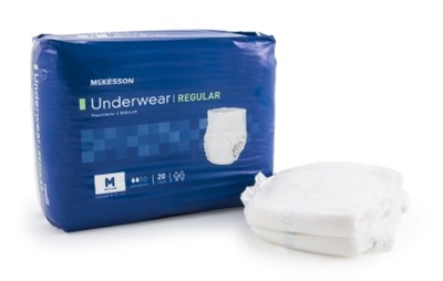 Adult Absorbent Underwear McKesson Regular Pull On Medium Disposable Moderate Absorbency