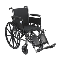 Cruiser III Light Weight Wheelchair with Flip Back Removable Arms, Full Arms, Elevating Leg Rests, 16" Seat