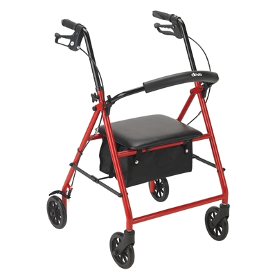 Rollator with 6" Wheels, Red