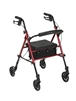 Adjustable Height Rollator with 6in Wheels  Red