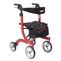 Nitro Euro Style Walker Rollator, Tall, Red